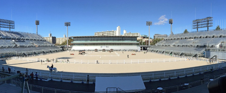 東京1964大会から東京2020大会へーーレガシーをいかし、リニューアルされた馬事公苑(東京・世田谷区)。「競技しやすい」と選手にも好評