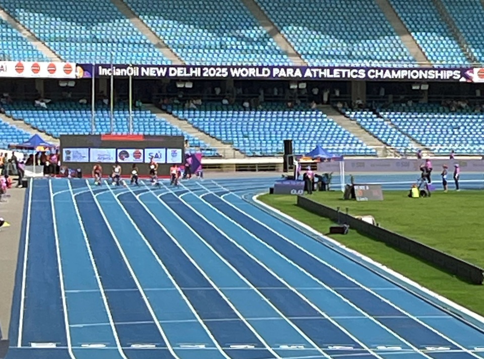 パラ陸上の世界選手権が開かれた、インド・ニューデリーにあるジャワハルラール・ネルー・スタジアム